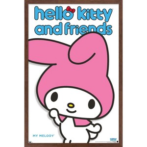 Trends International Hello Kitty and Friends: Hello - My Melody Feature Series Framed Wall Poster Prints - 1 of 4