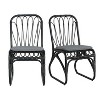 MOEPISY Set of 2 Outdoor PE Wicker Dining Chairs with Washable Cushion Black - 3 of 4