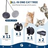 74" Tall Cat Tree,Large Cat Tree for Big Cats,Cat Tower with Scratching Posts, Condo, Perches, Hammock, Tunnel & Feeding Station - 4 of 4