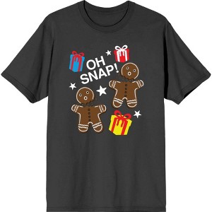 Christmas Oh Snap Adult Crew Neck Short Sleeve Tee - 1 of 2