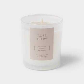 5oz Glass Jar Candle Rose Glow - Threshold™