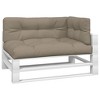 vidaXL Outdoor/Indoor Pallet Cushions 3pcs - Durable Taupe Polyester Fabric - Comfortable Hollow Fiber Filling - 3 of 4