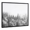 28" x 38" Sylvie Forest On A Foggy Day BW Framed Canvas - Kate & Laurel All Things Decor - 2 of 4