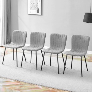 CAVINAS Luxury Dining Chair,Set of 4,Upholstery Chairs for Dining Room with Metal Legs,Minimalist Dining Chairs - 1 of 4