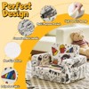 Kids Bean Bag Sofa Couch Reading Chair With Children Friendly Handle For Easy Movement & Double Pockets For Good Storage, Graffiti Flocking Sofa - 3 of 4