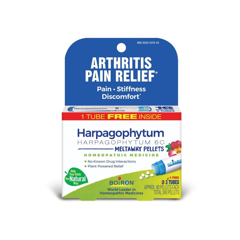 Boiron Harpagophytum 6C 3 MDT Homeopathic Medicine For Arthritis Pain Relief  -  3 Tubes Box, 3 of 5