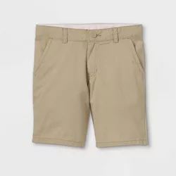 Boys' Uniform Chino Shorts - Cat & Jack™ Khaki 14 Husky : Target