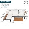 Modern Luxury Patio Sofa Set,Outdoor Patio Conversation Set with Cushions and Coffee Table,L-Shaped Sectional Sofa for Backyard Porch-Coolbibila - 4 of 4