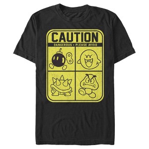 Men's Nintendo Super Mario Caution T-Shirt - 1 of 4