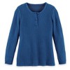 Collections Etc Henley Shaker Knit Sweater - 2 of 4