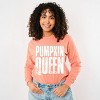 Simply Sage Market Pumpkin Queen Distressed Garment Dyed Long Sleeve - 2 of 4