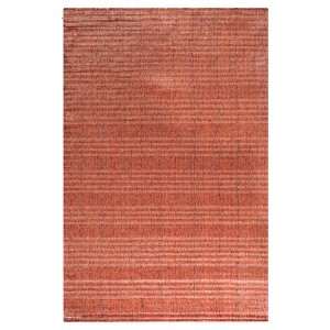 Rust Solid Knotted Area Rug - (9