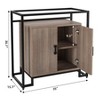 2024 New Sideboard Buffet Cabinet, Storage Cabinet with 2 Doors, Accent Console Table with Storage Space & Steel Frame and Tempered Glass Top - 2 of 4