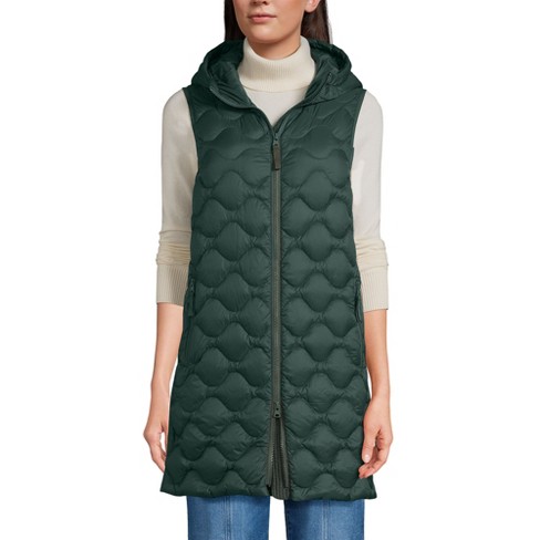 Lands End Women s Wanderweight Packable Down Long Vest X small Evening Forest Target