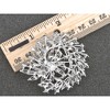 Anna-Kaci Flower Leaf Royal Bouquet Clear AB Crystal Rhinestone Wreath Holiday Pin Brooch - 3 of 4