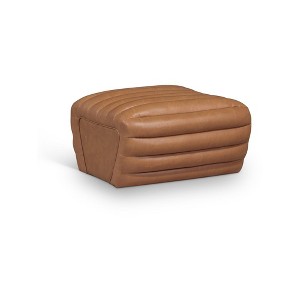 Meridian Furniture,Vega Vegan Leather Ottoman - 1 of 4