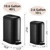 Black Kitchen Trash Can Combo Set, Step Garbage Cans with Lid, 10.6+2.6 Gallon Big Small Trash Can - 3 of 4