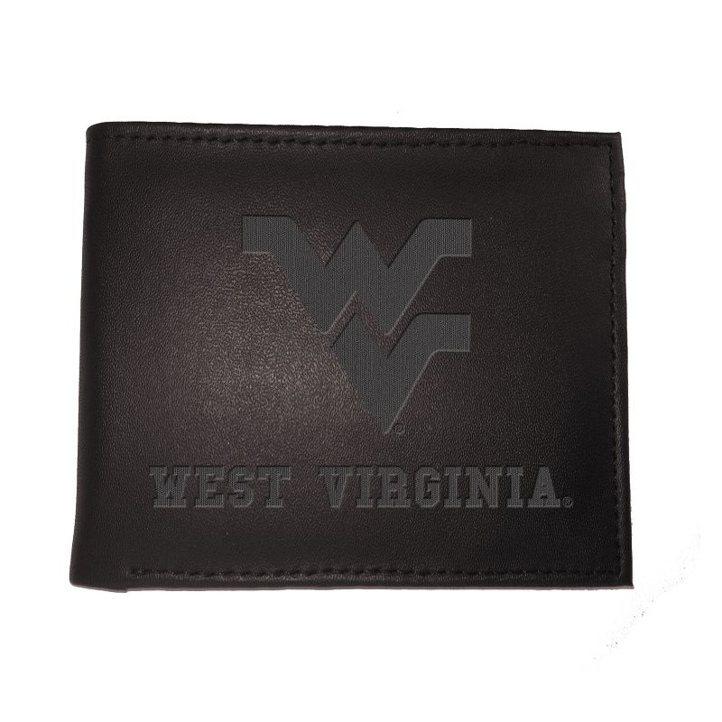 Evergreen NCAA West Virginia Mountaineers Black Leather Bifold Wallet Officially Licensed with Gift Box, 1 of 2