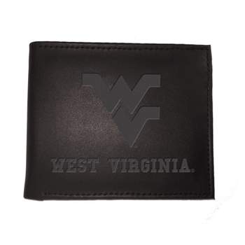 Evergreen NCAA West Virginia Mountaineers Black Leather Bifold Wallet Officially Licensed with Gift Box