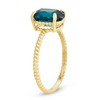 Designs By Gioelli 10K Yellow Gold London Blue Topaz Solitaire Twist Band Ring - 2 of 3