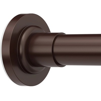 Shower Curtain Rod, Adjustable 32-75 Inch Spring Tension, Rust-Resistant Non-Slip Stainless Steel Rod, No Drilling Required, Bronze