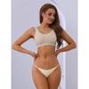 Allegra K Women's Low-Waisted G-Strings Butt Lifter Thongs - 4 of 4