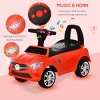 TopComfy Baby Walkers Kids Ride On Push Car, Foot to Floor Walking Sliding Toy Car for Toddler, Storage, Fashionable, Red, 25"*11"*8" - 3 of 4