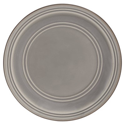 Grey Ceramic Ribbed Dinnerware Set, Service for 4