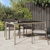 vidaXL Garden Dining Table Brown 35.4" x 35.4" x 29.5" Poly rattan - 2 of 4