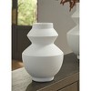 Signature Design by Ashley Naveen 13" Vase, White Geometric Polyresin - 2 of 4