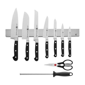 ZWILLING Professional "S" 10-pc Knife Set With 17.5" Stainless Magnetic Knife Bar