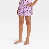 Girls' Halloween Bats Short Sleeve Button-Down Pajama Set - art class™ Purple - 4 of 4