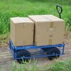 Steel Garden Cart Heavy Duty 550 Lbs Capacity With Removable Mesh Sides Utility Metal Wagon With 180° Rotating Handle Perfect For Garden - 3 of 4