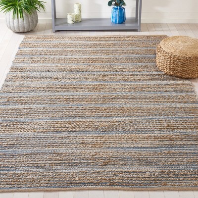 Coastal Charm Blue Cotton Hand-Knotted 5' x 8' Area Rug