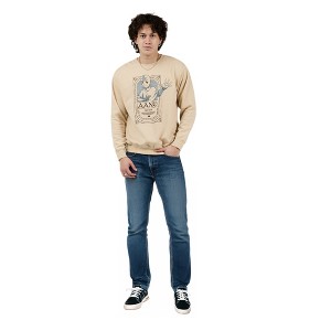 Avatar: The Last Airbender Aang Character Unisex Adult Antique White Crew Neck Sweatshirt - 1 of 2