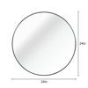 SEVOBAL Bathroom Vanity Mirrors Circular Metal Frame Distortion Free Clarity Easy Assembly Versatile Application Anti Fog, Black, 24"*24"*1.1" - 4 of 4
