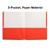 Staples School Grade 2 Pocket Folder Orange 25/Box 27535-CC - image 3 of 4