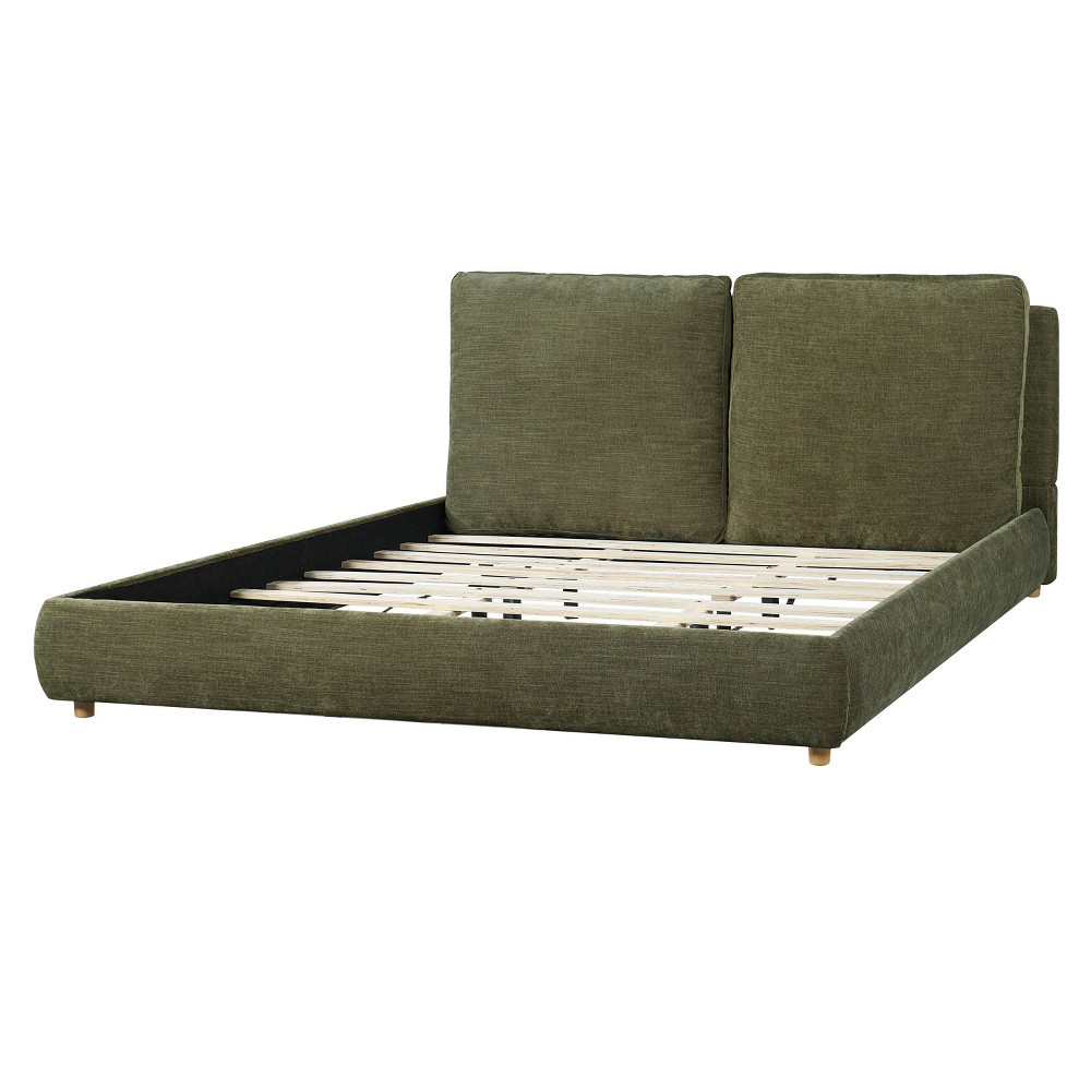 Christopher Knight Home California King Platform Bed Removable Headboard Green