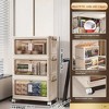 19.69" Plastic Side Wide Folding Storage Cabinet with Magnetic Door, Wheels - 4 of 4