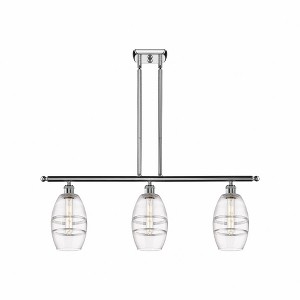 Vaz - 3 Light Stem Hung Island In Industrial Style-8.63 Inches Tall and 36 Inches Wide - 1 of 1
