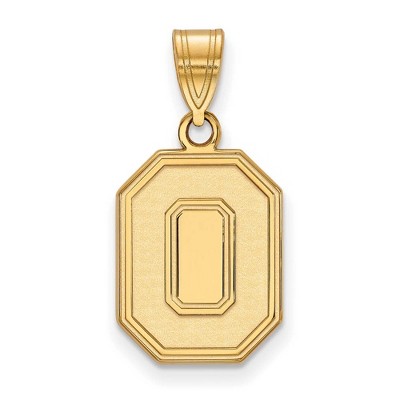 Black Bow Jewelry 14k Yellow Gold Ohio State Buckeyes NCAA Medium Pendant