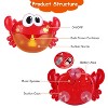 Babyluv"Frog Musical Bubble Bath Maker – Fun Toddler Bath Toy with Music & Bubbles for Bathtub Play"Red&Green - 3 of 4