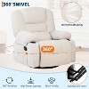 Swivel Rocking Chair with Massage and Heating,Glider Recliner Chairs with Storage and Cup Holder - 2 of 4