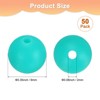 Unique Bargains Round Loose Rubber Beads Craft Smooth Ball Small Hole for DIY Crafts 50 Pcs - 3 of 4