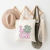 City Creek Prints Luck With Shamrock Canvas Tote Bag - 15x16 - Natural - 2 of 2