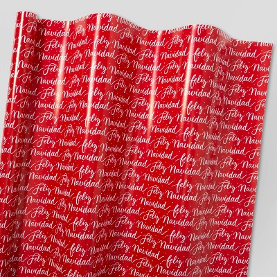 155 sq ft Feliz Navidad Gift Wrap Red - Wondershop™