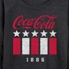 Women's - Coca-Cola - 1886 Stars Stripes Lightweight French Terry Wide Neck Long Sleeve Shirt - 2 of 4