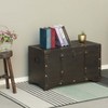 Vintiquewise Brown Large Wooden Storage Trunk with Lockable Latch - 2 of 4