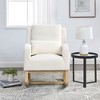 Rocking Chair Nursery, Upholstered Accent Rocker Glider Chair for Nursery, Rocker Chair with Armchair for Living Room, Bedroom and Playroom - 2 of 4
