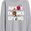 Men's - Peanuts - Happy Thanksgiving Icons Long Sleeve Graphic T-Shirt - 2 of 4